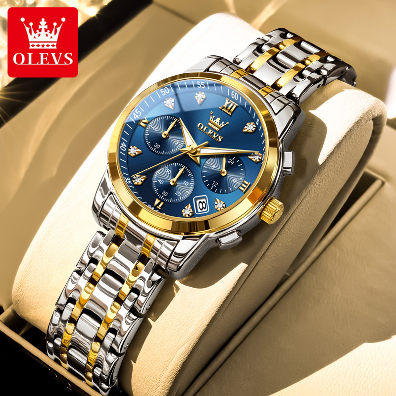 Jewelry Diamond Watches - Zegarek damski OLEVS luksusowej marki, kwarcowy,