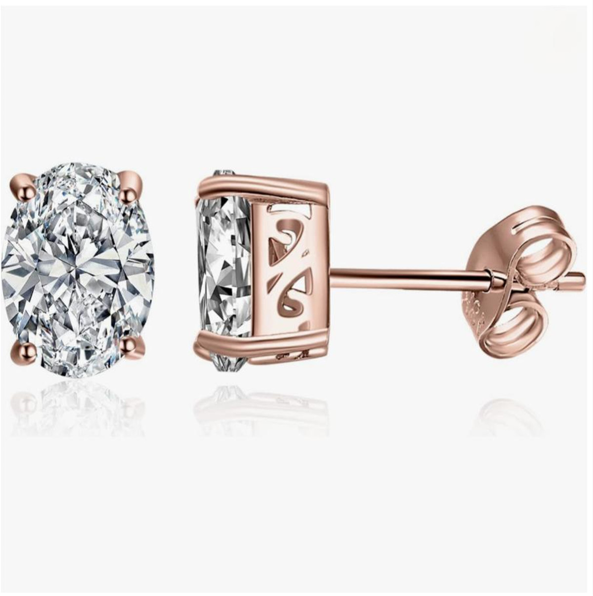 Diamond Stud Earrings - 14-karatowe złoto fizyczne prawdziwe złoto laboratoryjnie