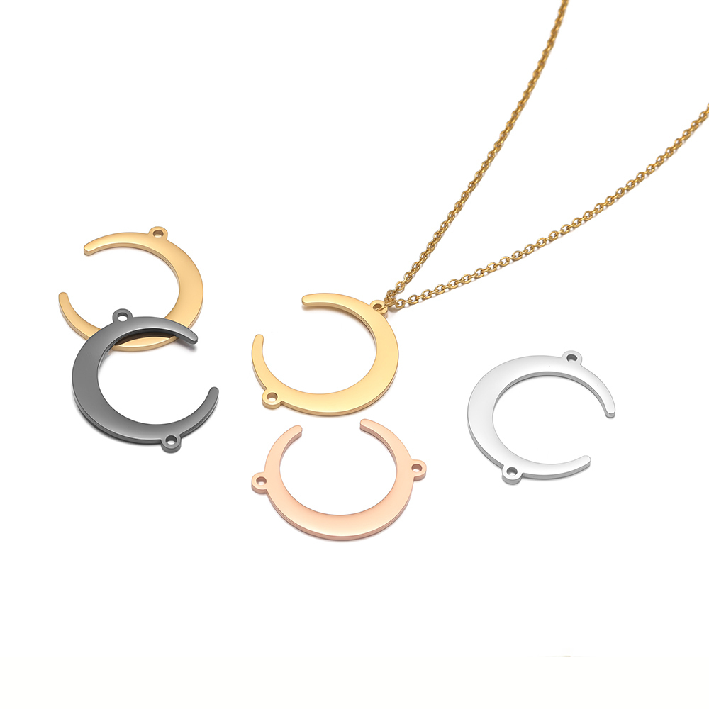 Moon Star Earrings - 5 szt. Zawieszek ze stali nierdzewnej