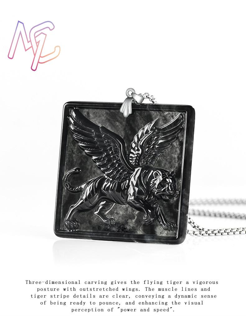 Luxury Gifts Jewelry & Watches Namfleg Mostar - Naszyjnik z zawieszką w kształcie tygrysa