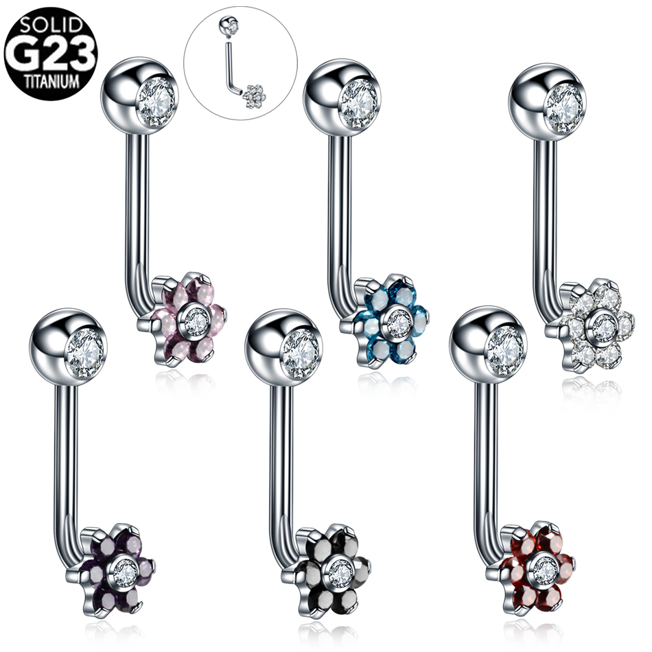 Christina Jewelry & Watches Marguerite Ørestik Forgyldt Sølv - 1szt ASTM F136 tytanowe intymne Piercing