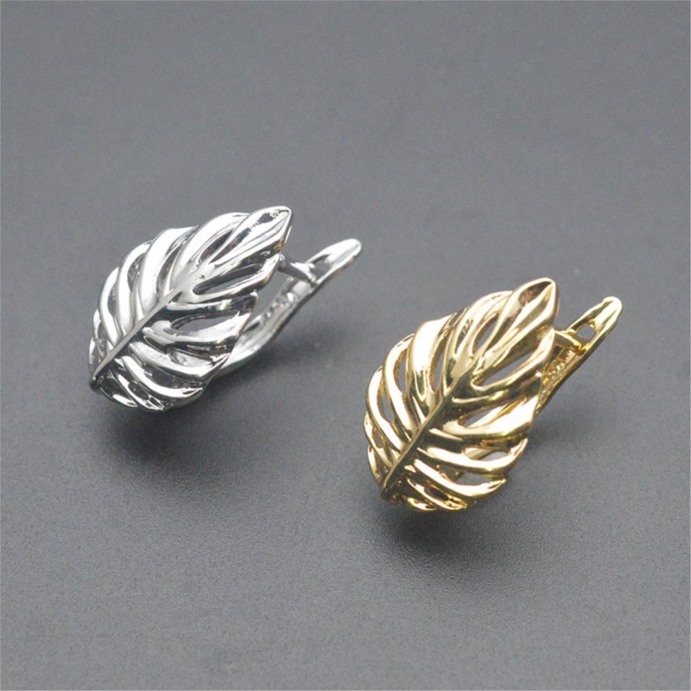Hoop Earrings - 1/2 szt. Pozłacane 18-karatowym złotem mosiężne