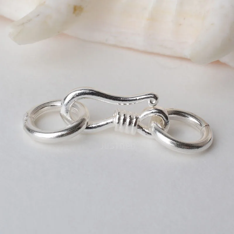 Sterling Silver Ring - Srebrne zapięcie typu S z haczykiem