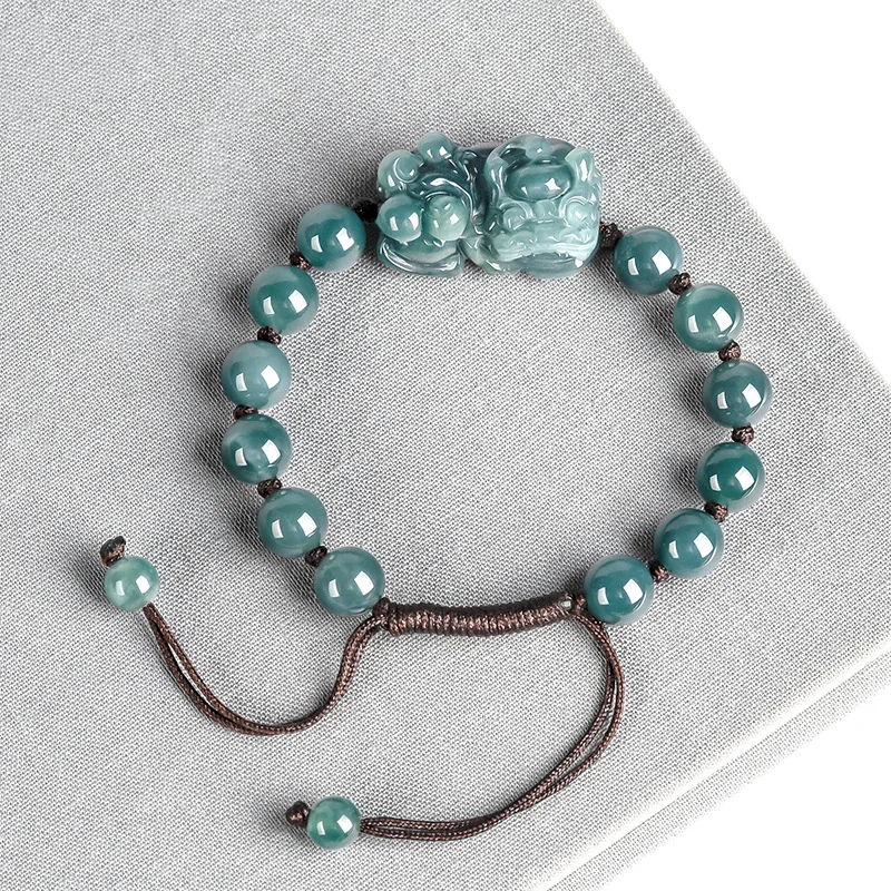 Luxury Gifts Jewelry & Watches Namfleg Mostar - Birmański jadeit Pixiu bransoletki niebieski Amulet
