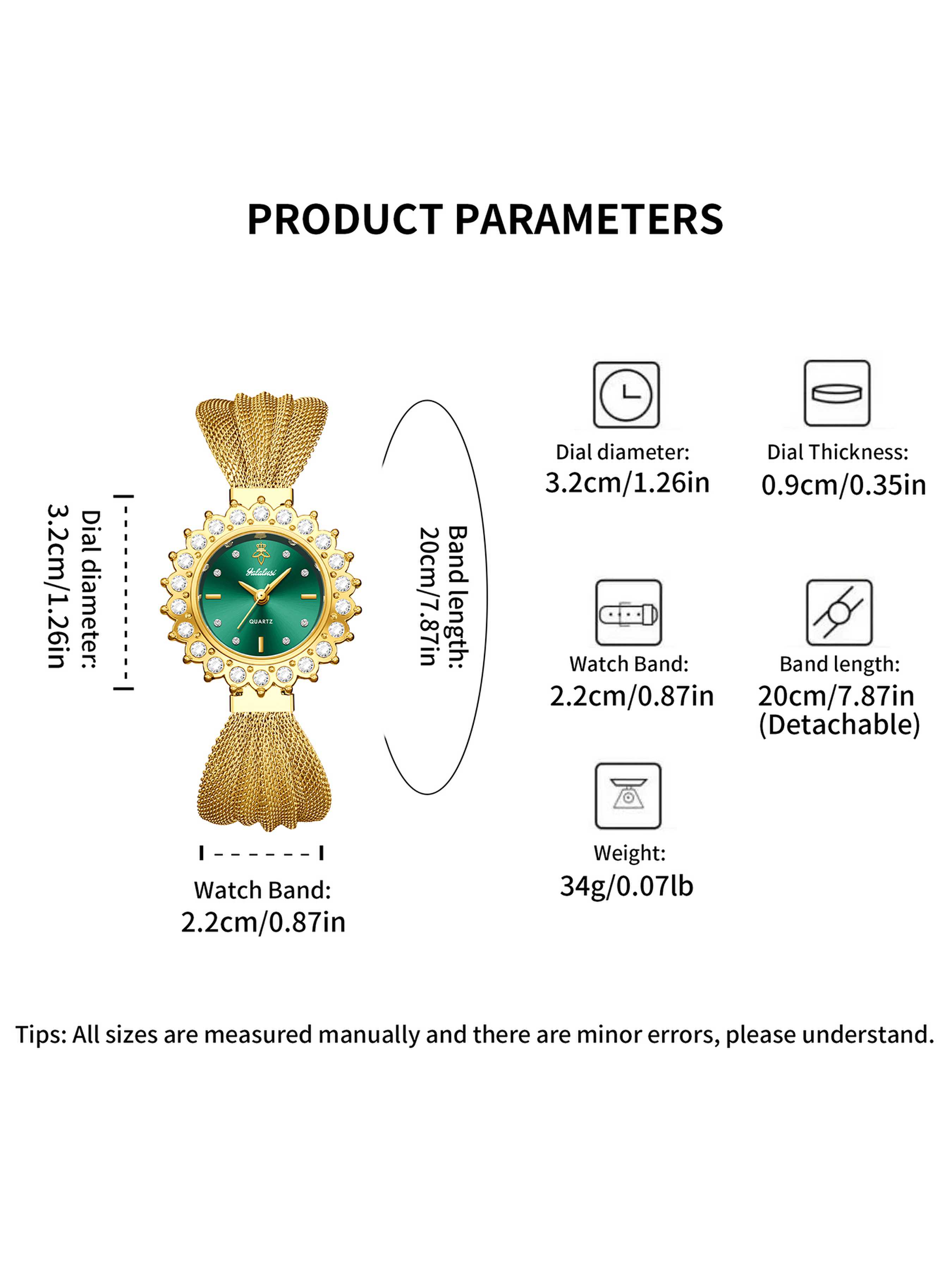 Modny damski zegarek na branso – Jewelry Diamond Watches recenzja i cena