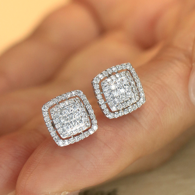 Aazuo – luksusowa biżuteria, k – Diamond Stud Earrings recenzja i cena