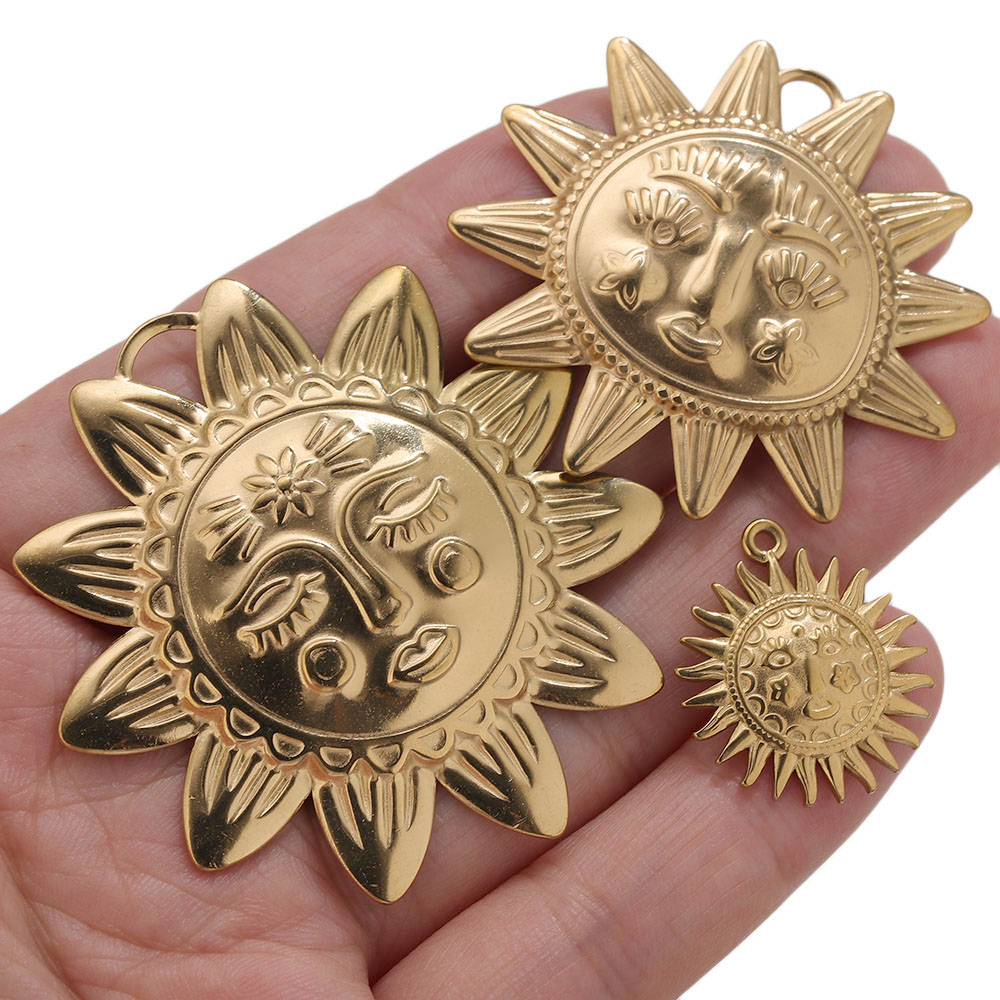 5 szt. Złote zawieszki PVD ze  – Moon Star Earrings recenzja i cena