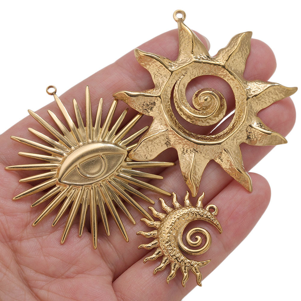 5 szt. Złote zawieszki PVD ze  – Moon Star Earrings recenzja i cena