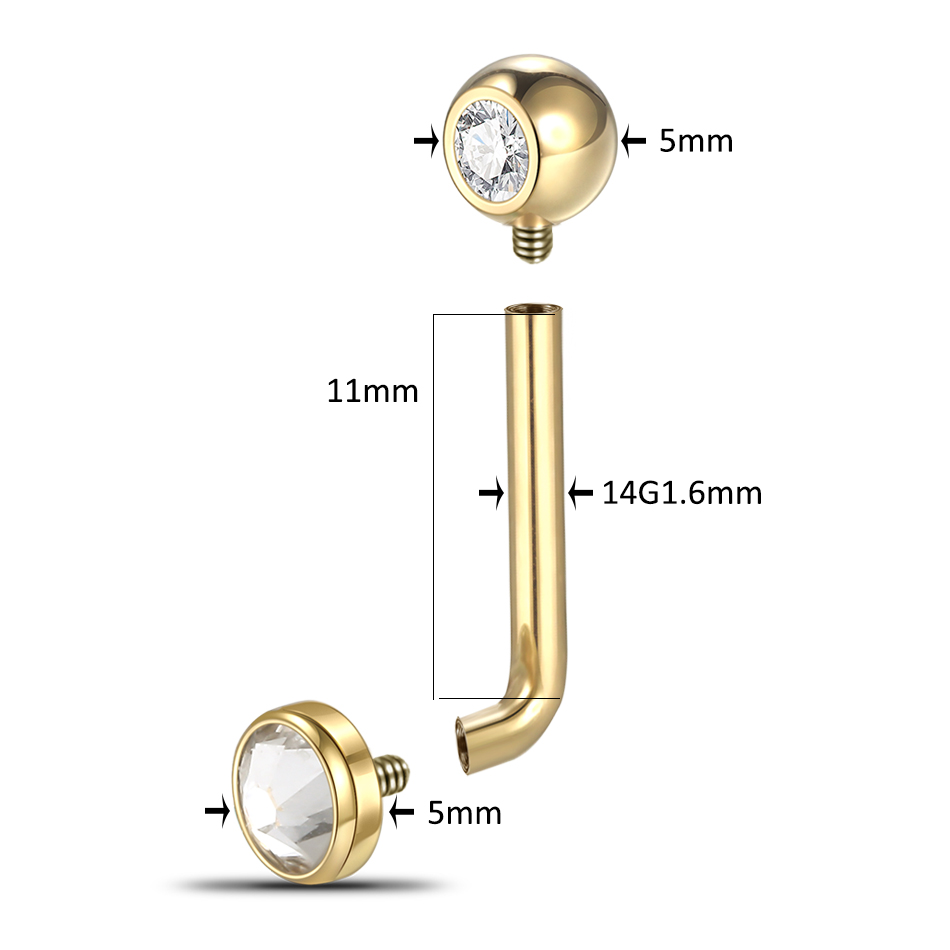 1/5 SZT. Biżuteria do piercing – Christina Jewelry & Watches Marguerite Ørestik Forgyldt Sølv recenzja i cena