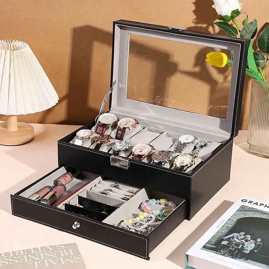 Pudełko na 12 zegarków z szufl – Watch Display Box recenzja i cena