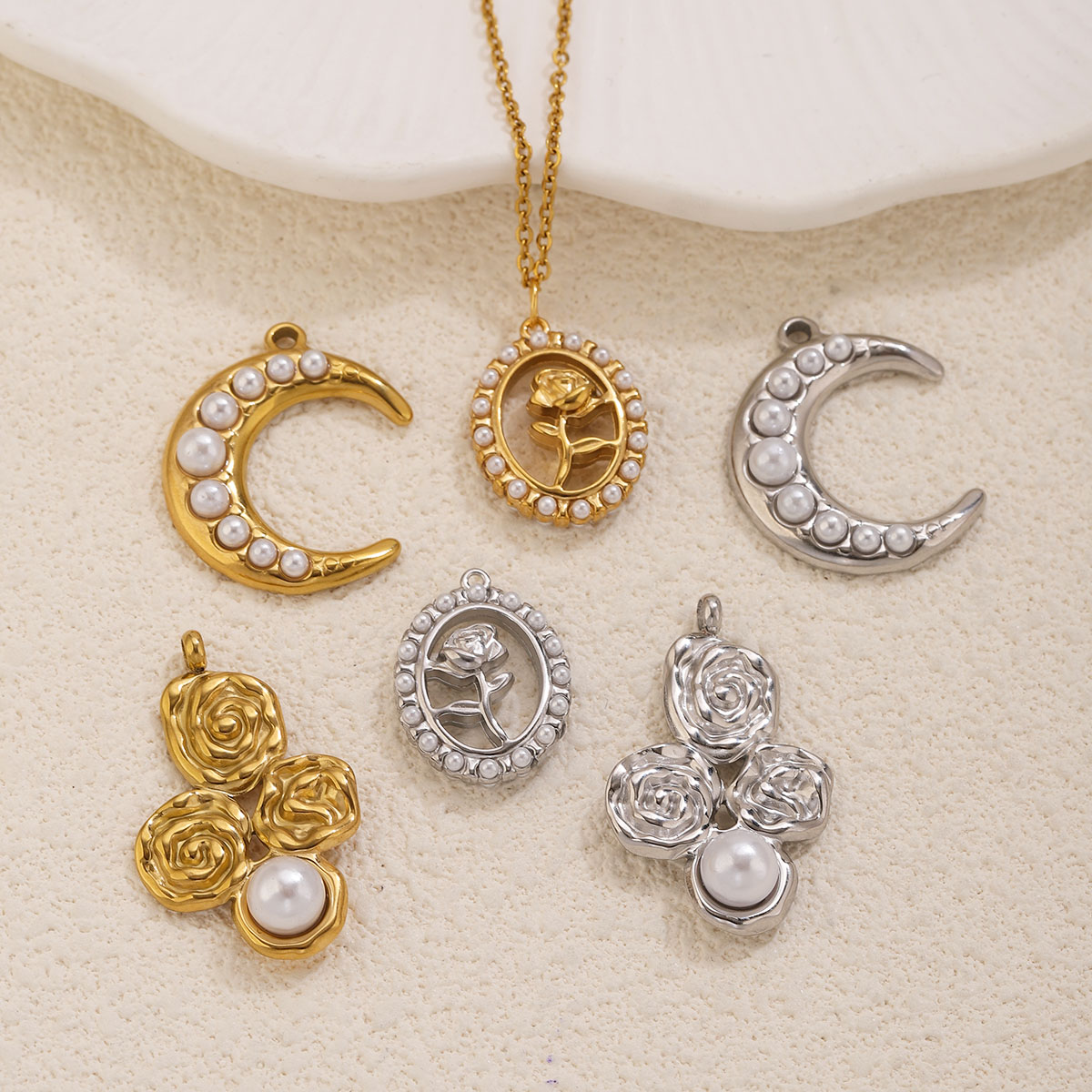 5 szt. Zawieszki ze stali nier – Moon Star Earrings recenzja i cena