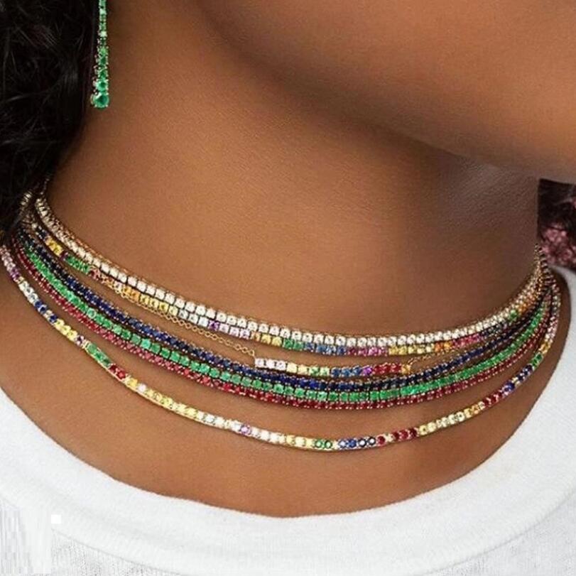 Kolorowe CZ tenis Choker naszy – Tennis Bracelet Cubic recenzja i cena