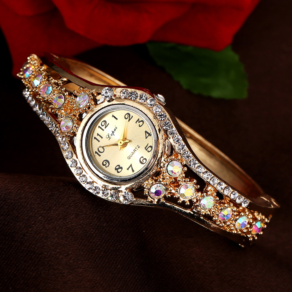 Damskie luksusowe kolorowe dia – Jewelry Diamond Watches recenzja i cena