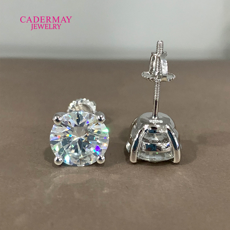 Wysokiej jakości 4 zębki śrubo – Diamond Stud Earrings recenzja i cena